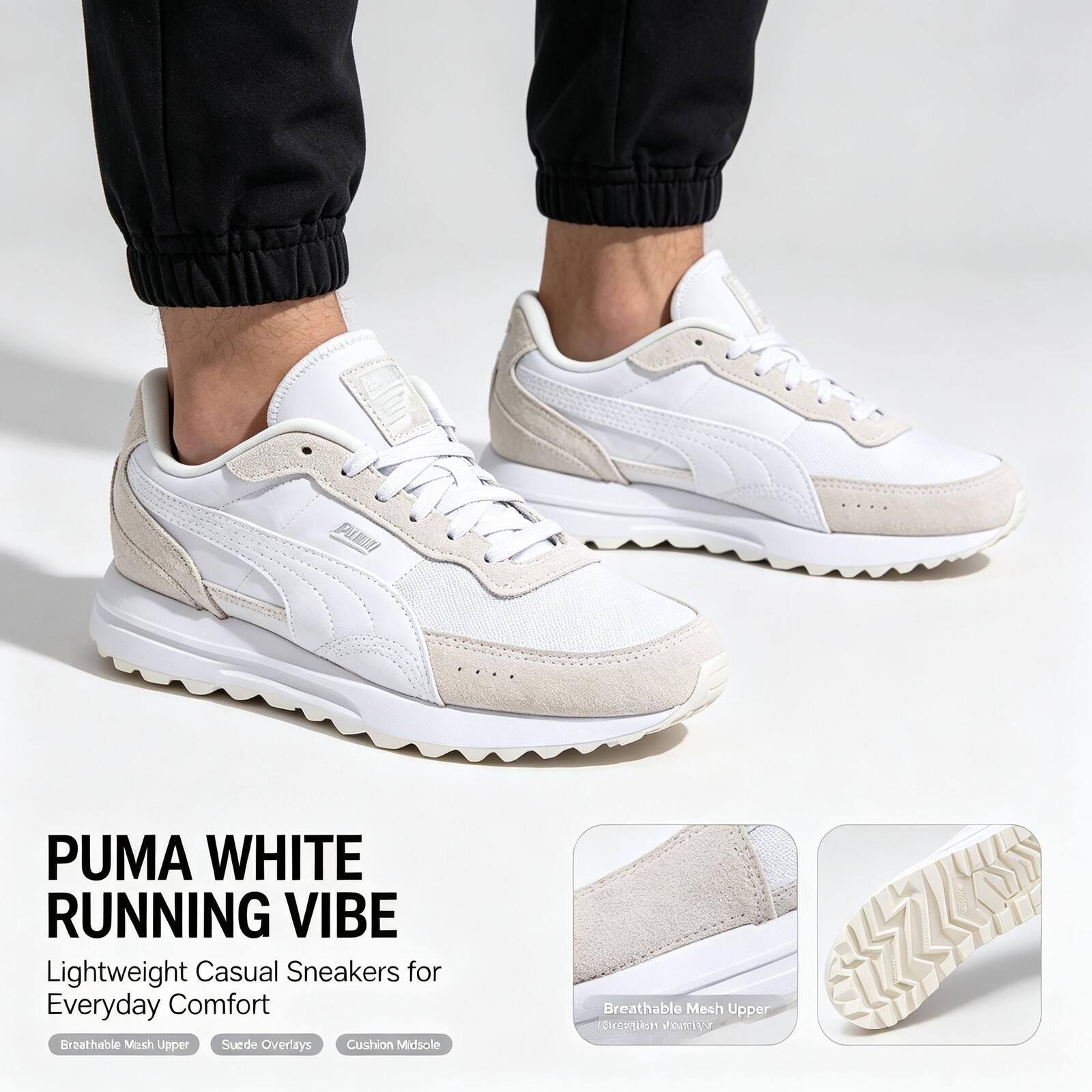 Women Shoes Jordan - Новые популярные белые легкие кроссовки Puma