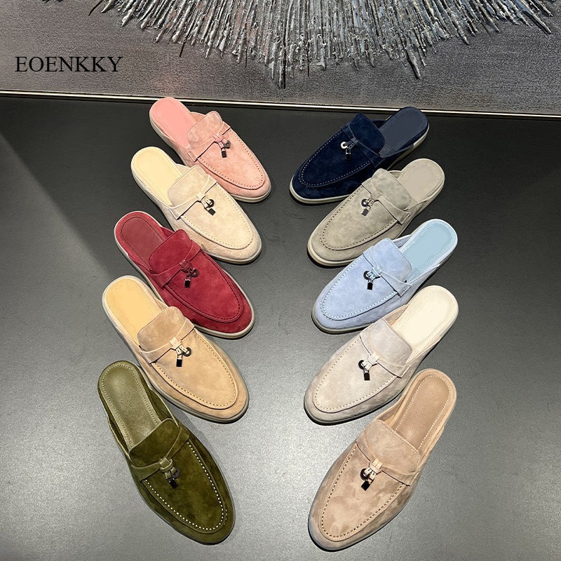Slip On Mule Flat - EOENKKY 2026 Летние женские сандалии с