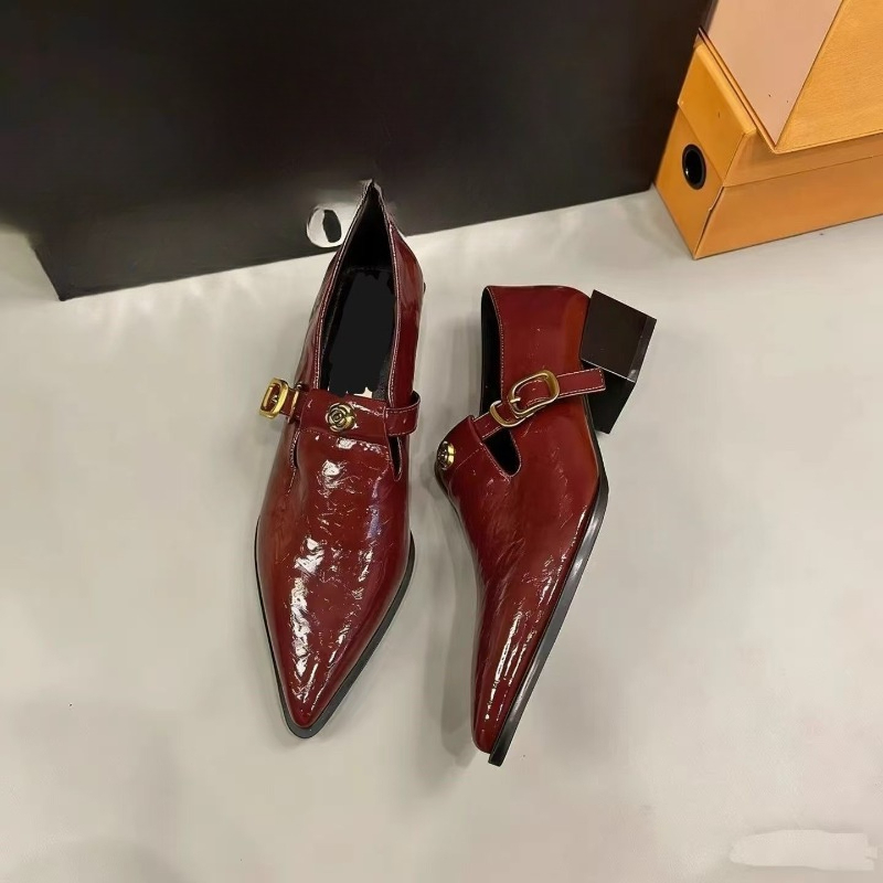 Mary Jane Shoes - Женские туфли с плоской подошвой, толстой