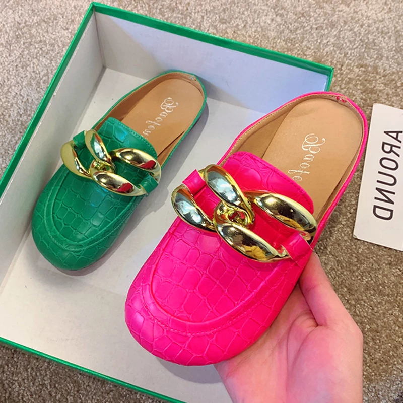 Gold Chain Sandal - Модные женские тапочки больших размеров, женские