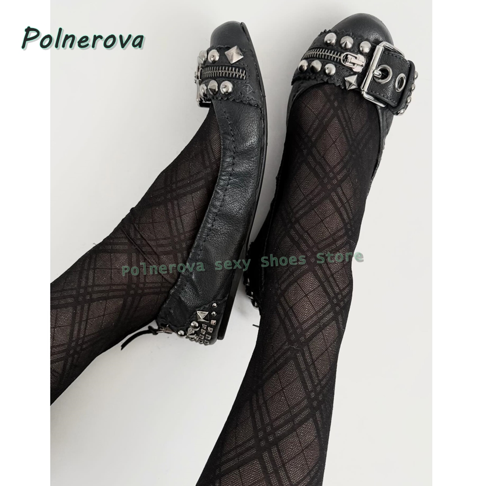 Women'S Shoes - Туфли Мэри Джейн с заклепками и