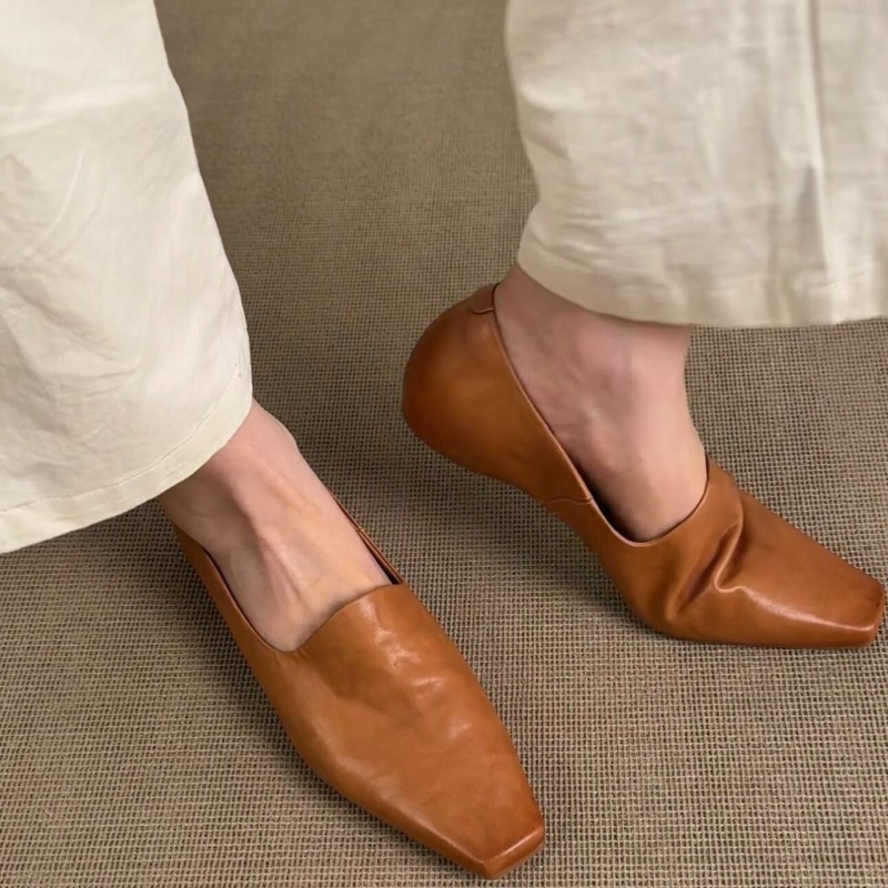 Women'S Shoes - Ретро-лоферы женские, без застежек, в британском