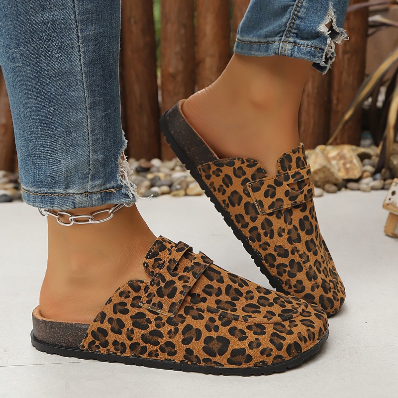 Женские мюли с леопардовым при – обзор и цена Slip On Mule Flat
