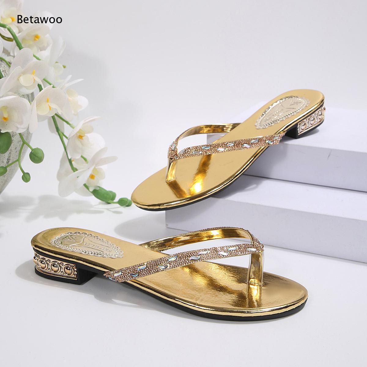 Женские пляжные сандалии-слайд – обзор и цена Gold Chain Sandal
