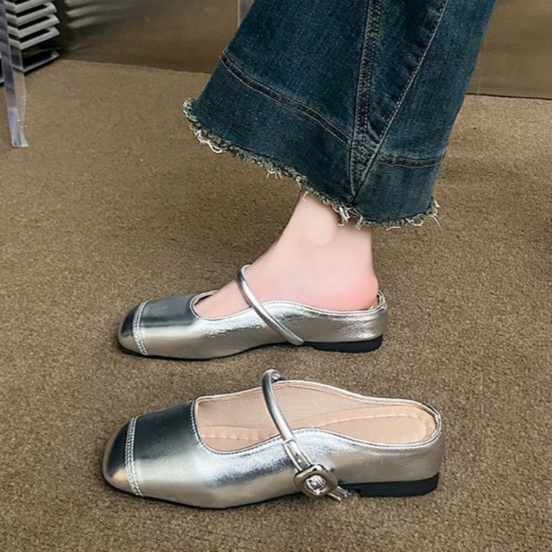 Французские мюли с закрытым но – обзор и цена Slip On Mule Flat