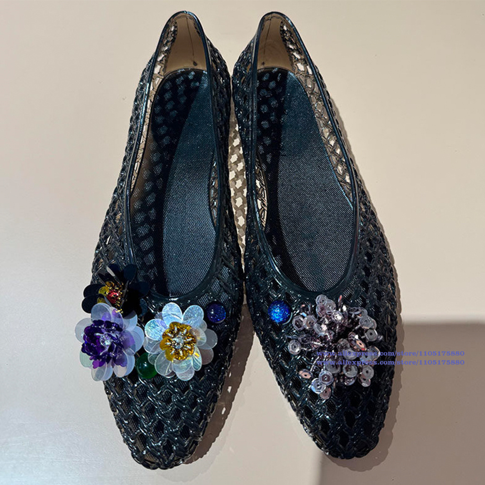 Блестящие золотые полые желейн – обзор и цена Slip On Mule Flat