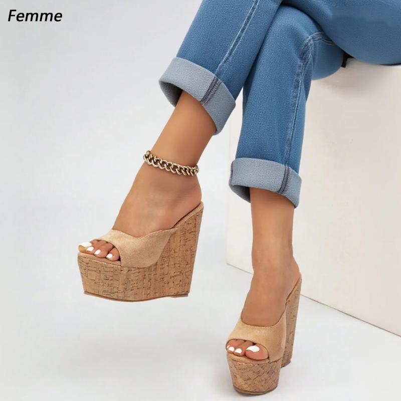 Женские замшевые мюли ручной р – обзор и цена Cork Wedge Sandal