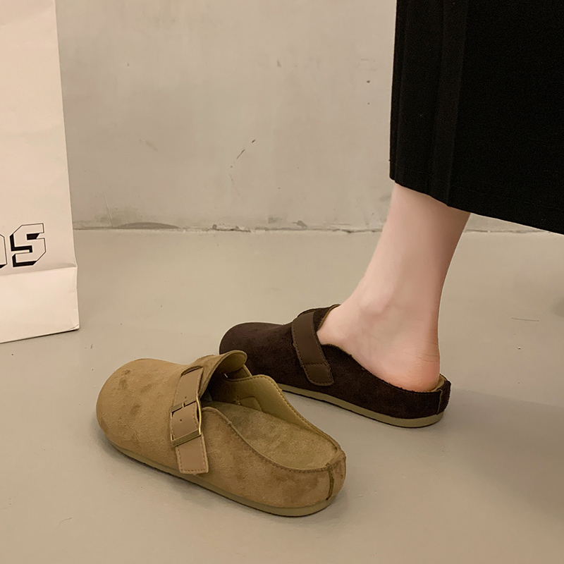 Женские замшевые мюли с круглы – обзор и цена Slip On Mule Flat