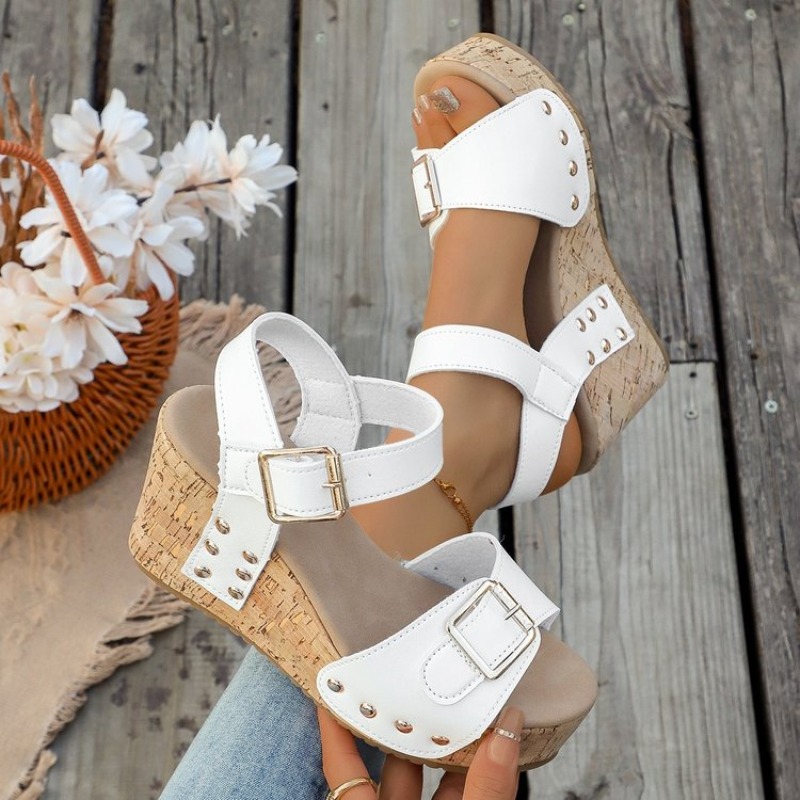 Новые женские летние сандалии  – обзор и цена Cork Wedge Sandal