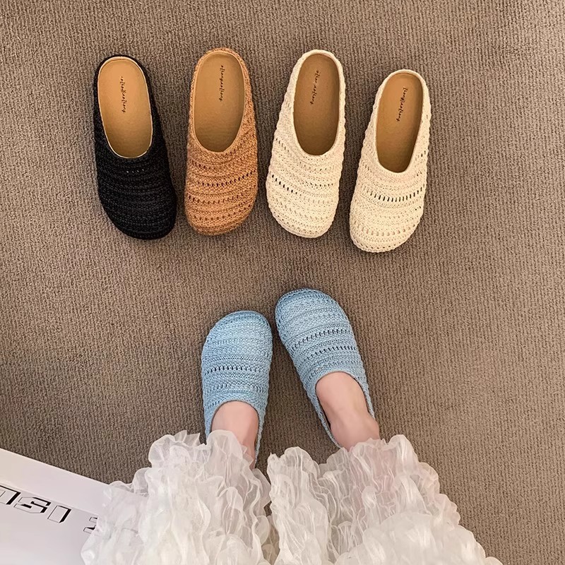 Женские тапочки-мюли из рафии, – обзор и цена Slip On Mule Flat