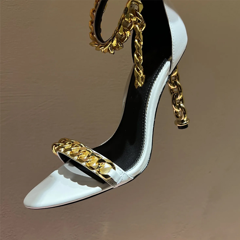 Сексуальные женские босоножки  – обзор и цена Gold Chain Sandal